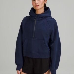 Scuba oversized half zip hoodie